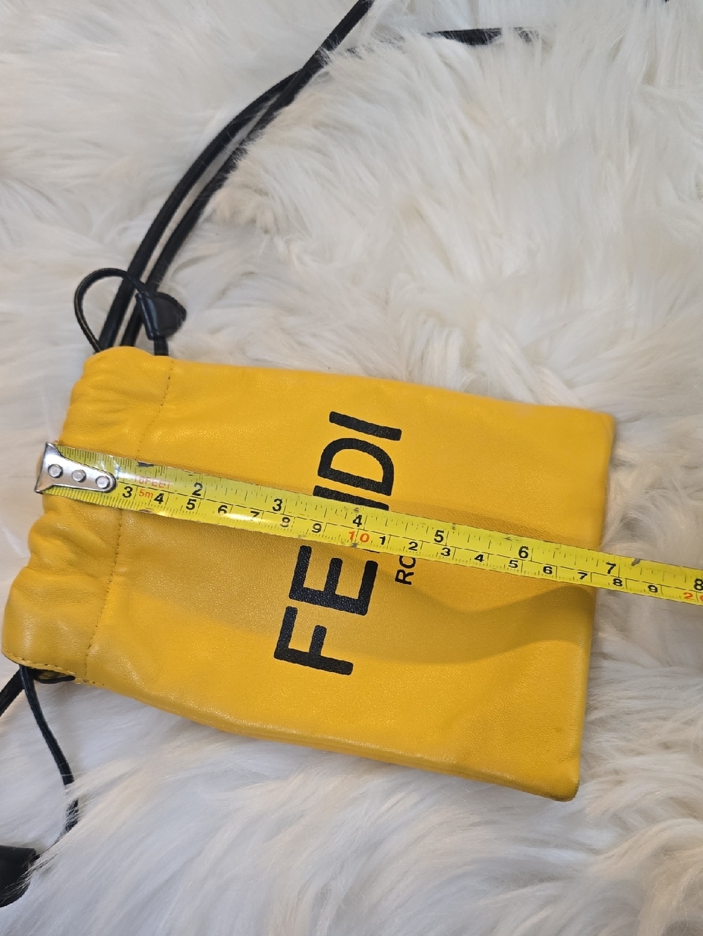 Fendi‎ Yellow Drawstring Mini Pouch - Picture 13 of 17